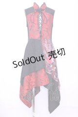 Qutie Frash / チャイナアシメワンピ  レッド×ブラック O-25-11-13-020-QU-OP-OW-OS
