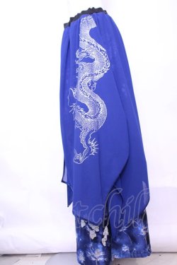 画像3: Qutie Frash / 和柄ワイドパンツ  ブルー O-25-11-13-022-QU-PA-OW-OS