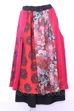 画像1: Qutie Frash / 8部丈ハカマパンツ  レッド O-25-11-13-023-QU-PA-OW-OS