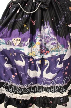 画像3: metamorphose / スワンレイクフリルジャンパースカート  クロ O-25-11-14-003-ME-OP-OW-OS