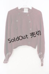 Maison de FLEUR Petite Robe canone / ダブルボタンカーディガン Ｓ ボルドー O-25-11-14-024-EL-TO-IG-OS