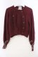 画像1: Maison de FLEUR Petite Robe canone / ダブルボタンカーディガン Ｓ ボルドー O-25-11-14-024-EL-TO-IG-OS (1)