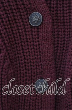 画像2: Maison de FLEUR Petite Robe canone / ダブルボタンカーディガン Ｓ ボルドー O-25-11-14-024-EL-TO-IG-OS