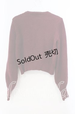 画像3: Maison de FLEUR Petite Robe canone / ダブルボタンカーディガン Ｓ ボルドー O-25-11-14-024-EL-TO-IG-OS