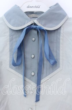 画像2: Maison de FLEUR Petite Robe canone / 袖切り替えブラウス Ｍ サックス O-25-11-14-025-EL-BL-IG-OS