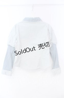 画像3: Maison de FLEUR Petite Robe canone / 袖切り替えブラウス Ｍ サックス O-25-11-14-025-EL-BL-IG-ZT250