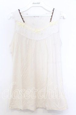 画像1: axes femme / BACKリボンタンクトップ  オフ O-25-11-14-027-AX-TO-IG-OS