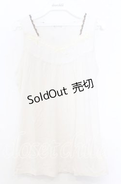 画像1: axes femme / BACKリボンタンクトップ  オフ O-25-11-14-027-AX-TO-IG-OS