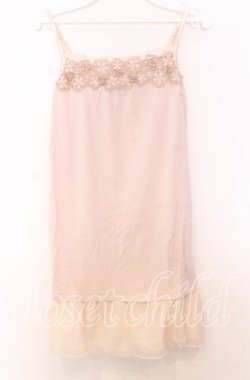 画像1: axes femme / フラワーレースキャミソール  ピンクベージュ O-25-11-14-029-AX-TO-IG-OS