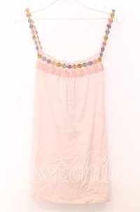 axes femme / フラワーレースキャミトップス  ピンク O-25-11-14-030-AX-TO-IG-ZT343