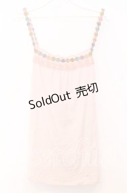 画像1: axes femme / フラワーレースキャミトップス  ピンク O-25-11-14-030-AX-TO-IG-ZT343