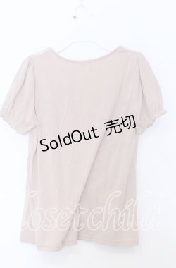 画像2: axes femme / BIGリボンパフスリーブトップス  ピンクベージュ O-25-11-14-031-AX-TO-IG-OS