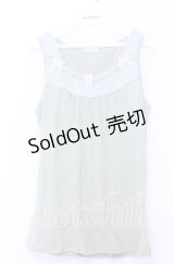 axes femme / BACKリボンタンクトップ  ライトグリーン O-25-11-14-032-AX-TO-IG-OS