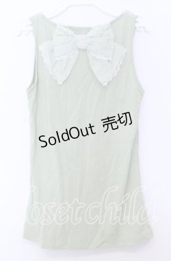 画像2: axes femme / BACKリボンタンクトップ  ライトグリーン O-25-11-14-032-AX-TO-IG-OS