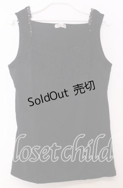 画像1: 【SALE】axes femme / フラワーレースタンクトップ  クロ O-25-11-14-034-AX-TO-IG-ZT359