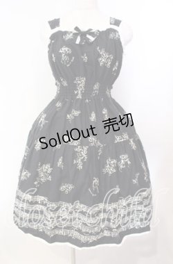画像1: Innocent World / 楽器柄トーションレースジャンパースカート  クロ O-25-11-14-004-IW-OP-OW-OS