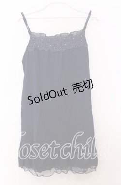 画像1: 【SALE】axes femme / フラワーレースキャミソール  ネイビー O-25-11-14-037-AX-TO-IG-ZT359