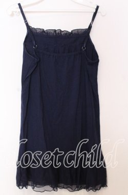 画像2: axes femme / フラワーレースキャミソール  ネイビー O-25-11-14-037-AX-TO-IG-OS