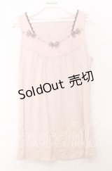 axes femme / BACKリボンタンクトップ  ピンク O-25-11-14-038-AX-TO-IG-OS