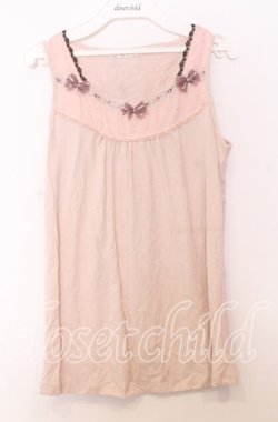 画像1: axes femme / BACKリボンタンクトップ  ピンク O-25-11-14-038-AX-TO-IG-OS