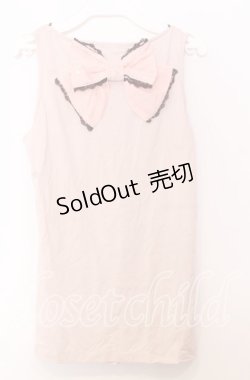画像2: axes femme / BACKリボンタンクトップ  ピンク O-25-11-14-038-AX-TO-IG-OS