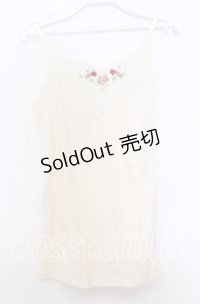 axes femme / ガーデンインナーキャミソール  アイボリー O-25-11-14-039-AX-TO-IG-OS