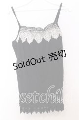 axes femme / 金糸レースキャミソール  クロ O-25-11-14-040-AX-TO-IG-OS