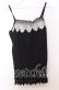 画像1: axes femme / 金糸レースキャミソール  クロ O-25-11-14-040-AX-TO-IG-OS (1)