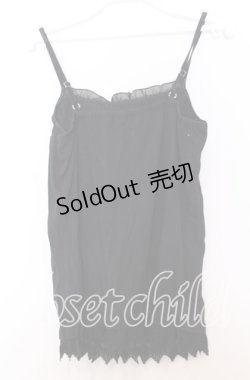 画像2: axes femme / 金糸レースキャミソール  クロ O-25-11-14-040-AX-TO-IG-OS