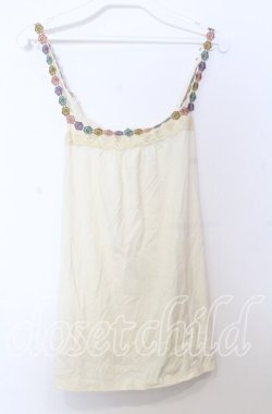 画像1: axes femme / フラワーレースキャミトップス  オフ O-25-11-14-041-AX-TO-IG-OS