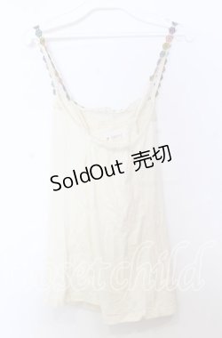 画像2: 【SALE】axes femme / フラワーレースキャミトップス  オフ O-25-11-14-041-AX-TO-IG-ZT315