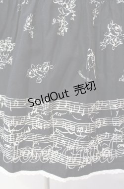 画像3: Innocent World / 楽器柄トーションレースジャンパースカート  クロ O-25-11-14-004-IW-OP-OW-OS