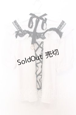 画像1: Rojita / キラキラハートチョーカーブラウス F シロ O-25-11-14-044-LO-BL-OW-OS