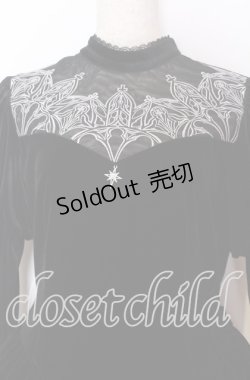 画像2: Zeeye / Falling Star Velvet Gothic Dress　ワンピース L クロ O-25-11-14-045-LO-OP-OW-OS