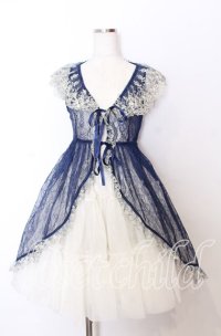 Vallee lys / Fishtail Lace Gilet  ネイビー O-25-11-14-048-GO-TO-OW-OS