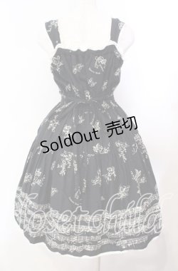 画像5: Innocent World / 楽器柄トーションレースジャンパースカート  クロ O-25-11-14-004-IW-OP-OW-OS