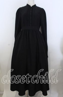 画像1: muggle / 黒のお嬢様のクラシカルゴシックワンピース M クロ O-25-11-14-051-LO-OP-OW-OS