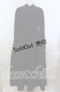 画像1: muggle / 黒のお嬢様のクラシカルゴシックワンピース M クロ O-25-11-14-051-LO-OP-OW-OS