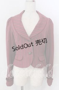 Victorian maiden / レジメンタルストライプジャケット  ボルドー O-25-11-14-052-CL-JA-OW-OS