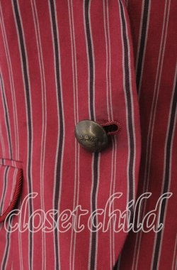 画像2: Victorian maiden / レジメンタルストライプジャケット  ボルドー O-25-11-14-052-CL-JA-OW-OS