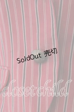 画像2: Victorian maiden / レジメンタルストライプジャケット  ボルドー O-25-11-14-052-CL-JA-OW-OS