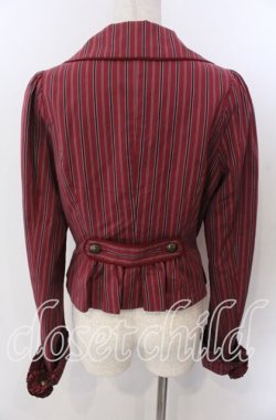 画像4: Victorian maiden / レジメンタルストライプジャケット  ボルドー O-25-11-14-052-CL-JA-OW-OS