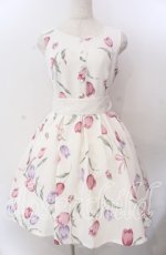 画像1: mille fille closet by LODISPOTTO / ビッグチューリップワンピース  シロ O-25-11-14-053-LO-OP-OW-ZT552 (1)