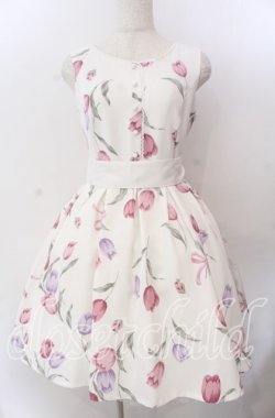 画像1: mille fille closet by LODISPOTTO / ビッグチューリップワンピース  シロ O-25-11-14-053-LO-OP-OW-OS