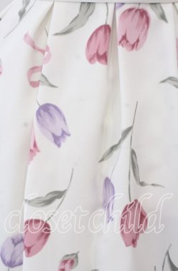 画像2: mille fille closet by LODISPOTTO / ビッグチューリップワンピース  シロ O-25-11-14-053-LO-OP-OW-OS