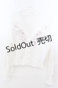 axes femme / SAKURA刺繍ショートカーディガン F シロ O-25-11-14-054-AX-TO-OW-OS