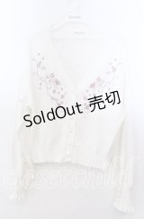 axes femme / SAKURA刺繍ショートカーディガン F シロ O-25-11-14-054-AX-TO-OW-OS