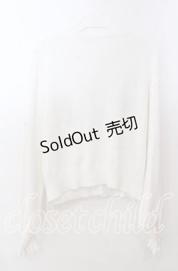 画像4: axes femme / SAKURA刺繍ショートカーディガン F シロ O-25-11-14-054-AX-TO-OW-OS