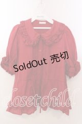 Chalmiere / クラシックコットンブラウス M アカ O-25-11-14-055-LO-BL-OW-OS