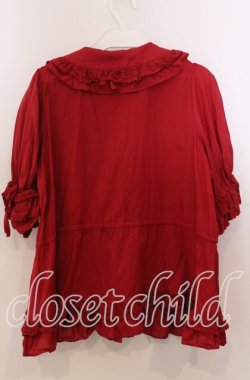 画像2: Chalmiere / クラシックコットンブラウス M アカ O-25-11-14-055-LO-BL-OW-OS